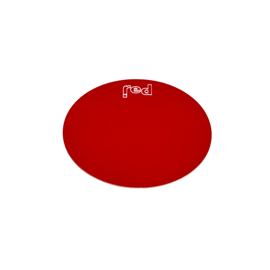 Red Bass Drum Patch: Red, Black or Silver