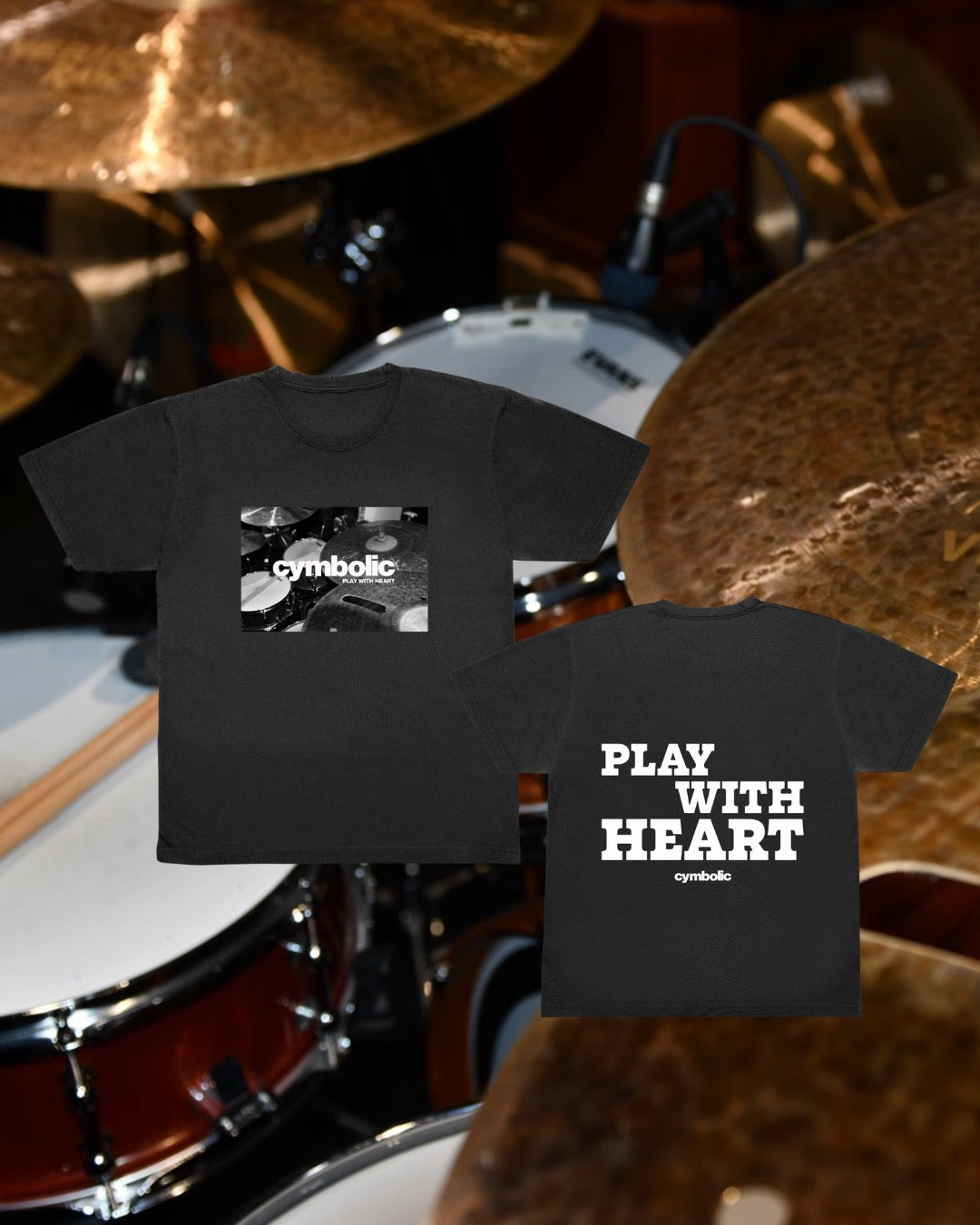 Cymbolic 'Play With Heart' Graphic Hoodie and Tshirt
