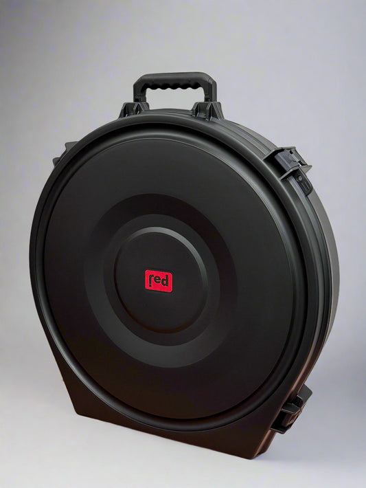 Red Deluxe rolling lockable Cymbal Hard Case 24"