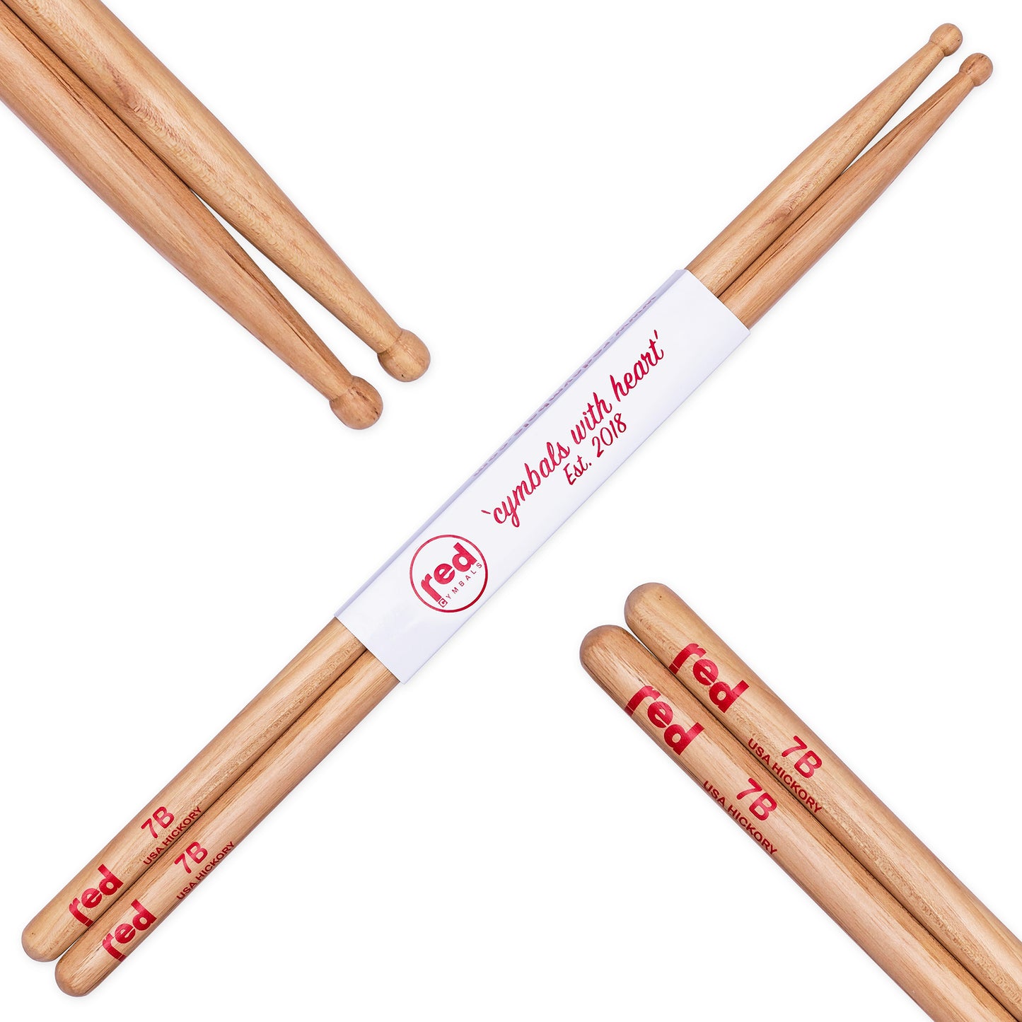 Red Drumsticks Natural Series multiple sizes