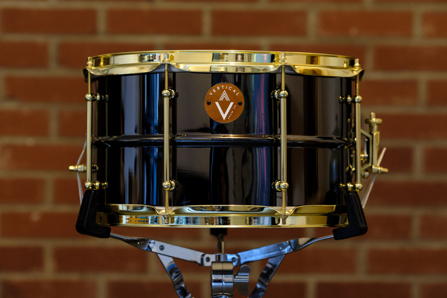 Vertical Drum Co. Chorus 8×14” Beaded Black Nickel/Brass Snare Drum