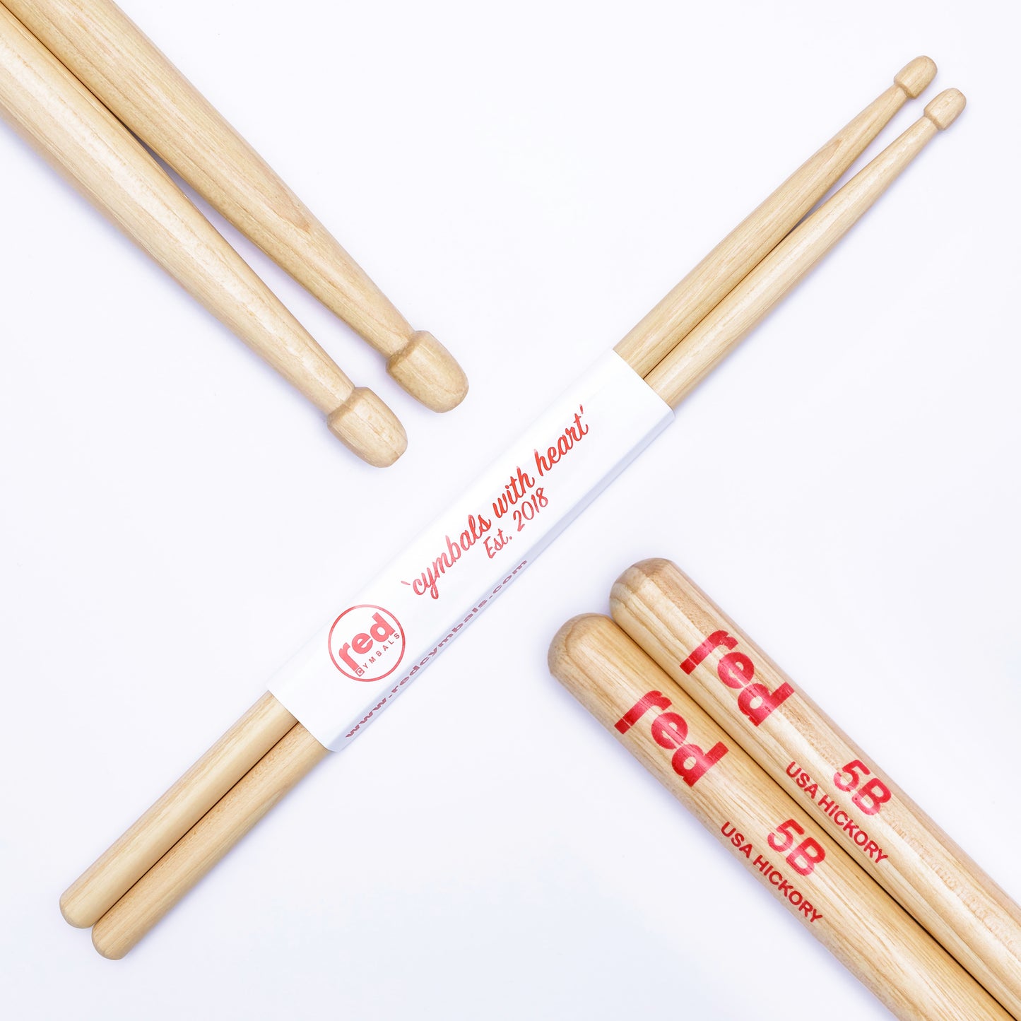 Red Drumsticks Natural Series multiple sizes